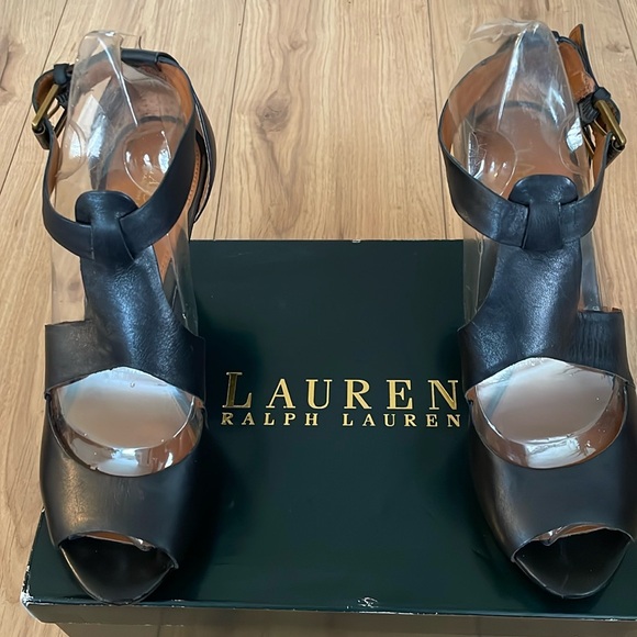 Ralph Lauren full leather high heel sandals - Picture 7 of 8